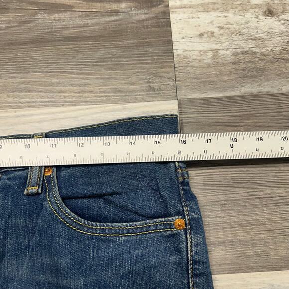 Levis 511 Dark Wash Faded Blue Mens 32x28 Slim Fit Stretch Denim Jeans Red Tab - Picture 6 of 11